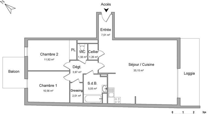 appartement 3 pièces à louer TOULOUSE 31000 78.31 m²