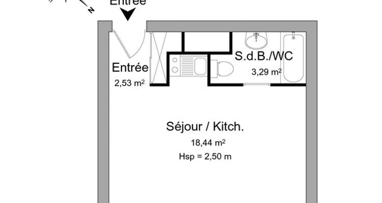 appartement 1 pièce à louer ROUEN 76100 24.3 m²