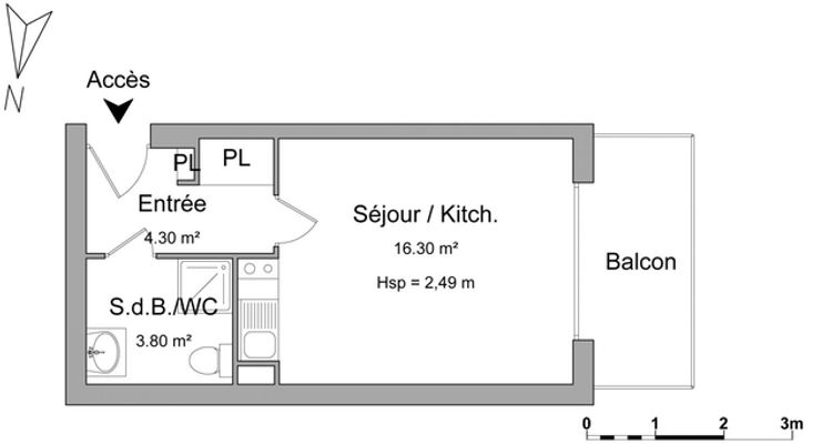 appartement 1 pièce à louer LE HAVRE 76600 24.4 m²