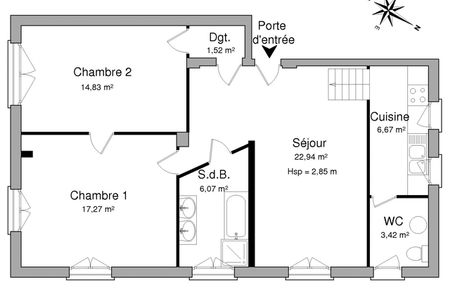 Vue n°3 Appartement 3 pièces T3 F3 à louer - Altkirch (68130)