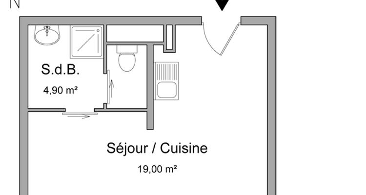 appartement 1 pièce à louer VILLENEUVE D'ASCQ 59650 23.9 m²