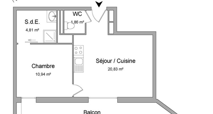 appartement 2 pièces à louer MONTPELLIER 34000 38.4 m²