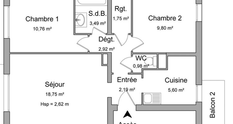 appartement 3 pièces à louer CHATEAU-RENAULT 37110 56.2 m²