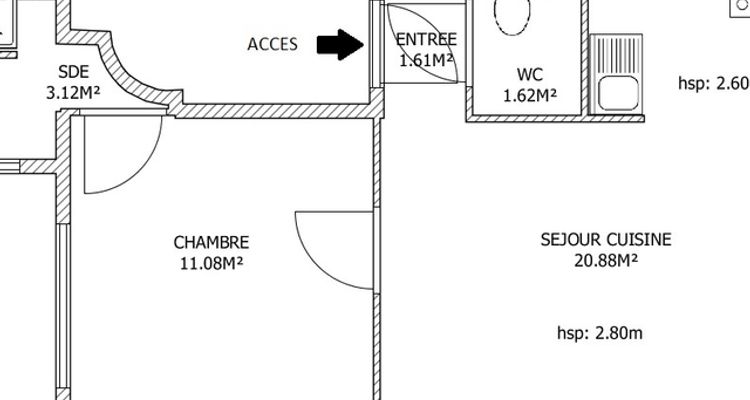 Vue n°1 Appartement 2 pièces T2 F2 à louer - Lille (59000)