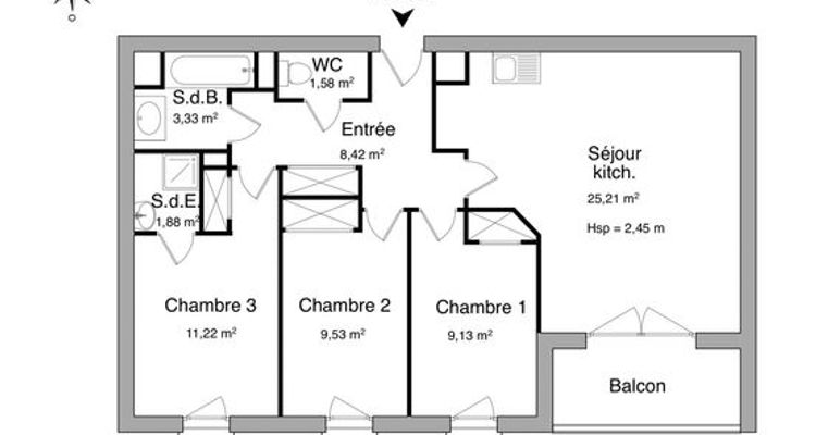 appartement 4 pièces à louer BORDEAUX 33300 70.3 m²