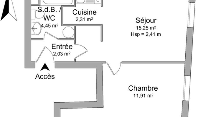 Vue n°1 Appartement 2 pièces T2 F2 à louer - Bordeaux (33000)