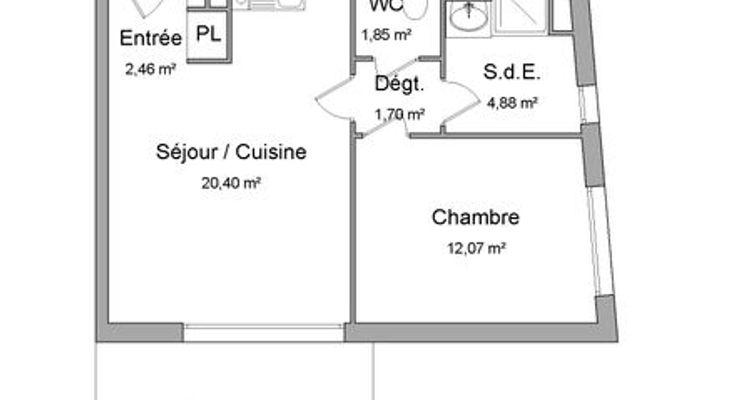appartement 2 pièces à louer BORDEAUX 33000 43.36 m²