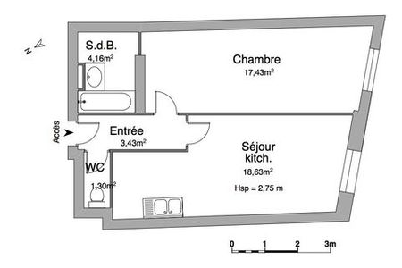 Vue n°3 Appartement 2 pièces à louer - Limoges (87000) 410 €/mois cc