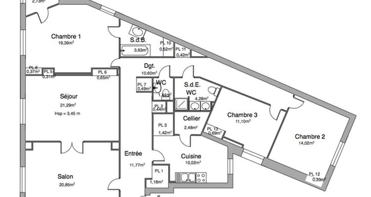 appartement 5 pièces à louer LYON 7ᵉ 69007 140.8 m²