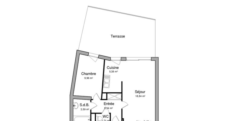 appartement 2 pièces à louer ROUEN 76000 44.3 m²