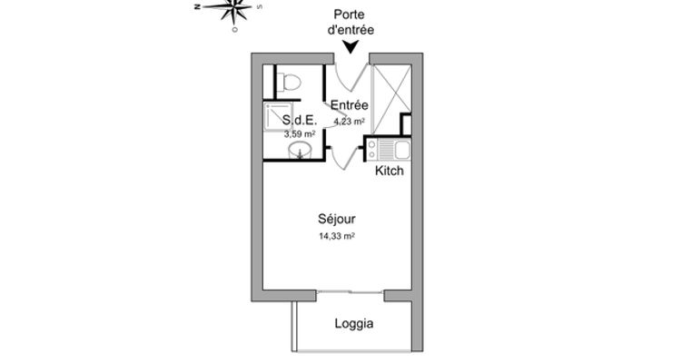 appartement 1 pièce à louer MONTPELLIER 34000 22.2 m²