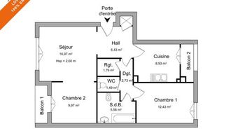 appartement 3 pièces à louer LYON 9ᵉ 69009 66.27 m²