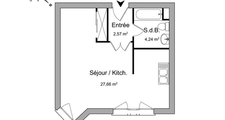 appartement 1 pièce à louer LA ROCHE SUR YON 85000 34.5 m²