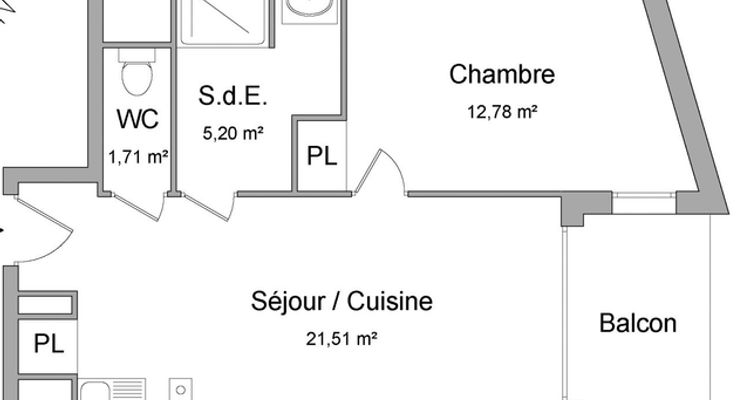 appartement 2 pièces à louer TOULOUSE 31200 41.2 m²