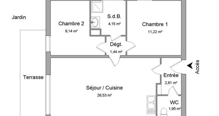 appartement 3 pièces à louer LAMPERTHEIM 67450 57.2 m²