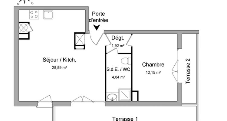 appartement 2 pièces à louer TOULOUSE 31400 47.8 m²