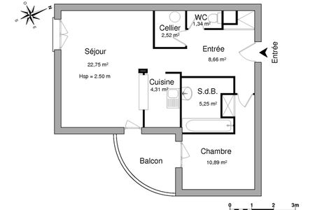appartement 2 pièces à louer GRENOBLE 38100 55.7 m²