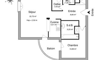 appartement 2 pièces à louer GRENOBLE 38100 55.7 m²