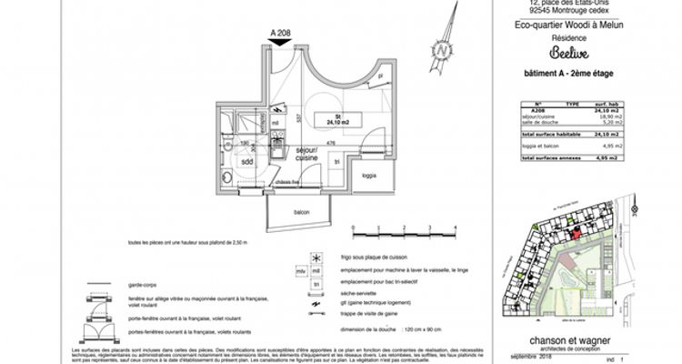 appartement 1 pièce à louer MELUN 77000 24.1 m²