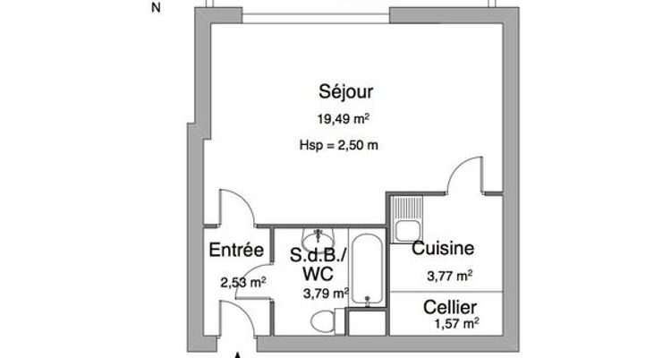 appartement 1 pièce à louer VANNES 56000 31.15 m²