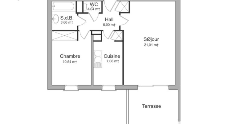 appartement 2 pièces à louer VENELLES 13770 48.3 m²