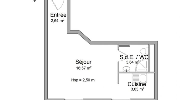 appartement 1 pièce à louer CERGY 95000 25.9 m²