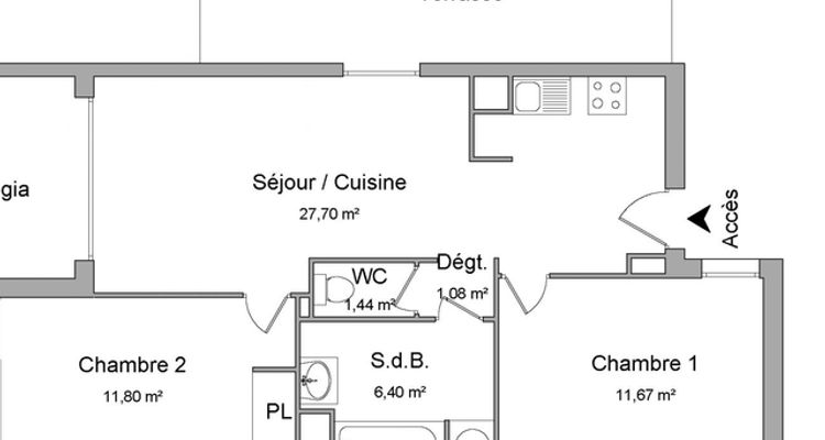 Vue n°1 Appartement 3 pièces T3 F3 à louer - Juvignac (34990)