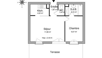 appartement 2 pièces à louer BORDEAUX 33000 37.8 m²