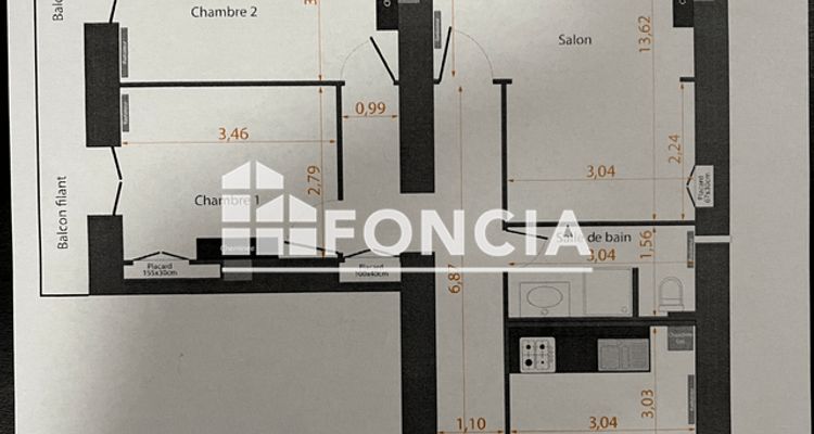 appartement 3 pièces à vendre Grenoble 38000 70 m²