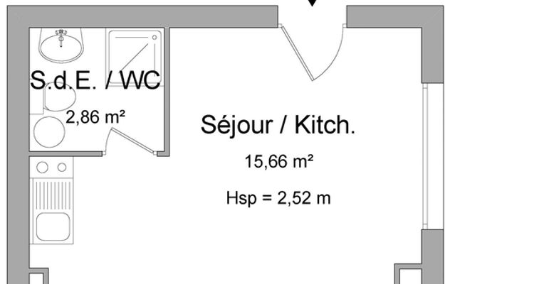 appartement-meuble 1 pièce à louer CHATEAU-RENAULT 37110 18.5 m²