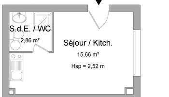appartement 1 pièce à louer CHATEAU-RENAULT 37110 18.5 m²