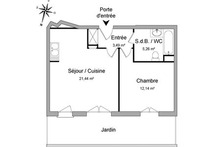 Vue n°2 Appartement 2 pièces T2 F2 à louer - Neuilly Sur Marne (93330)