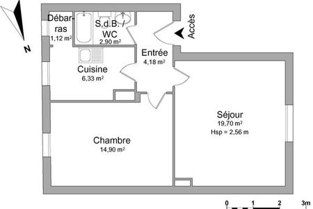 appartement 2 pièces à louer STRASBOURG 67000 49.13 m²