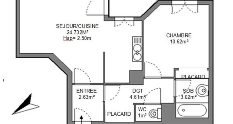 appartement 2 pièces à louer GRIGNY 91350 46.6 m²