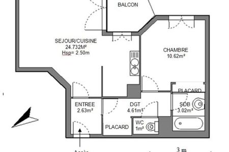 Vue n°2 Appartement 2 pièces T2 F2 à louer - Grigny (91350)