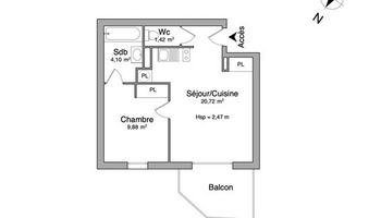 appartement 2 pièces à louer THYEZ 74300 36.12 m²