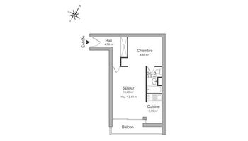 appartement 2 pièces à louer BORDEAUX 33000 34.67 m²