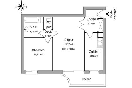 appartement 2 pièces à louer CAEN 14000 52.2 m²