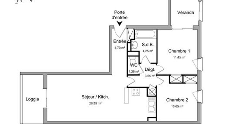 appartement 3 pièces à louer SAINT-ETIENNE 42000 64.4 m²