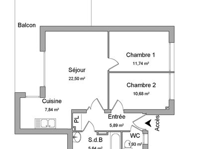 appartement 3 pièces à louer DIJON 21000 66.2 m²