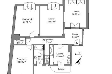 Vue n°3 Appartement 4 pièces à louer - Strasbourg (67000) 1 495 €/mois cc