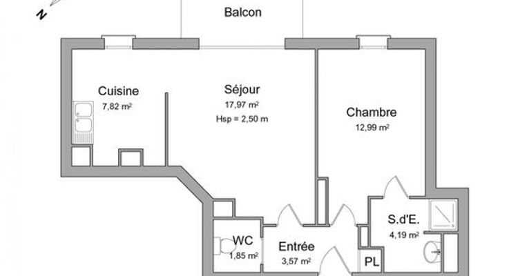 Appartement a louer clamart - 2 pièce(s) - 48.39 m2 - Surfyn
