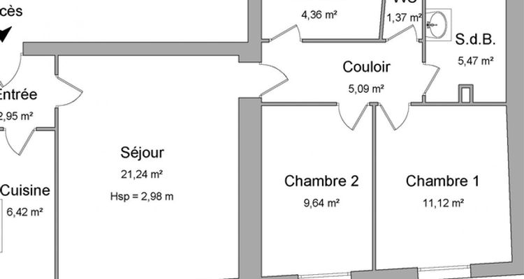 Vue n°1 Appartement 3 pièces T3 F3 à louer - Chateau-renault (37110)