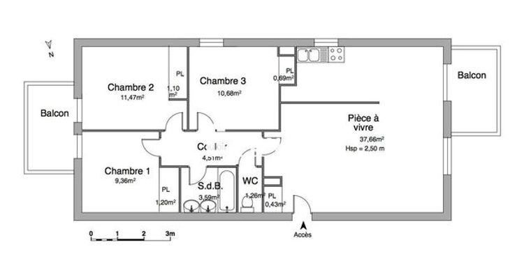 appartement 4 pièces à louer FENOUILLET 31150 82.6 m²