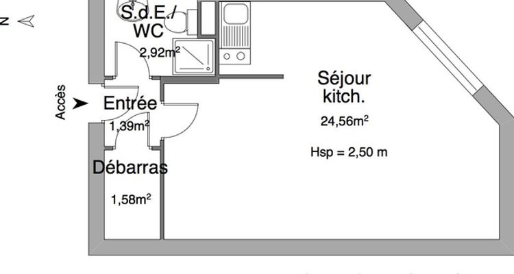 appartement 1 pièce à louer LIMOGES 87000 30.5 m²