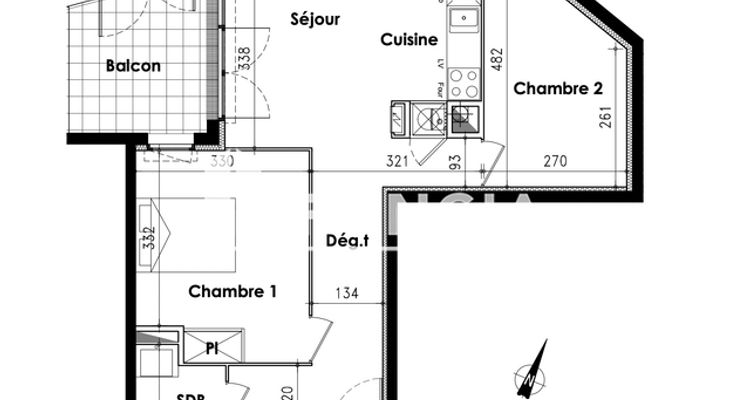 appartement 3 pièces à vendre Toulouse 31200 58.7 m²