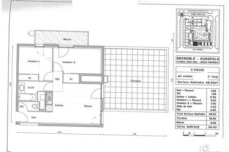 Vue n°2 Appartement 3 pièces T3 F3 à vendre - Grenoble (38000)