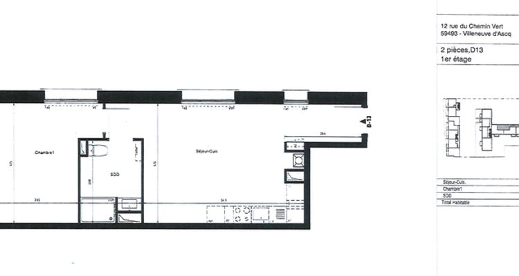 appartement 2 pièces à louer VILLENEUVE D'ASCQ 59650 44.5 m²