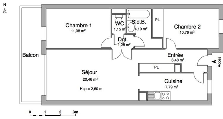 appartement 3 pièces à louer ROUBAIX 59100 63.2 m²