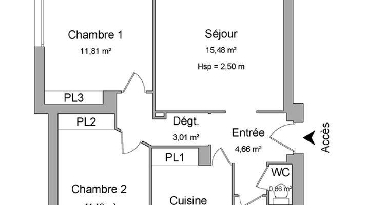 appartement 3 pièces à louer BESANCON 25000 57.2 m²